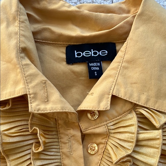 Bebe Yellow Ruffle Top - Picture 3 of 3